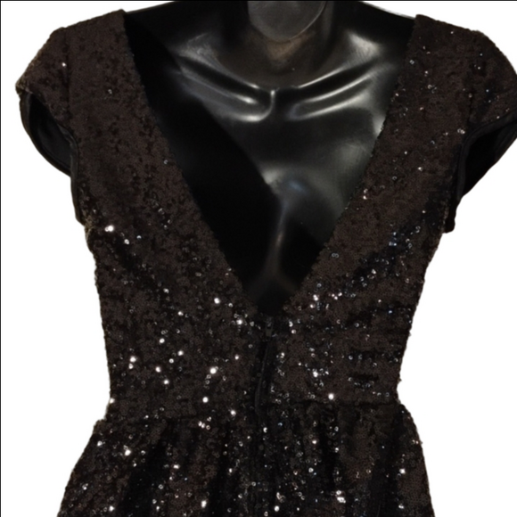 B darlin size 3/4 black sequin Y2K dress .Super sparkly for the holidays. - Picture 5 of 10